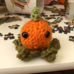 kawaii plush pumpkin buddy fall and halloween decor